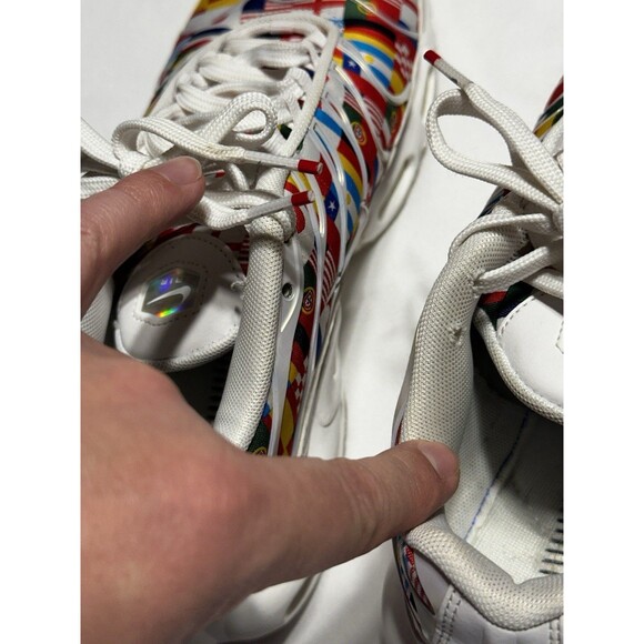 Nike Air Max PlusNIC Shoes Men\'s 8.5 International Flags White Multicolor *READ main image 8